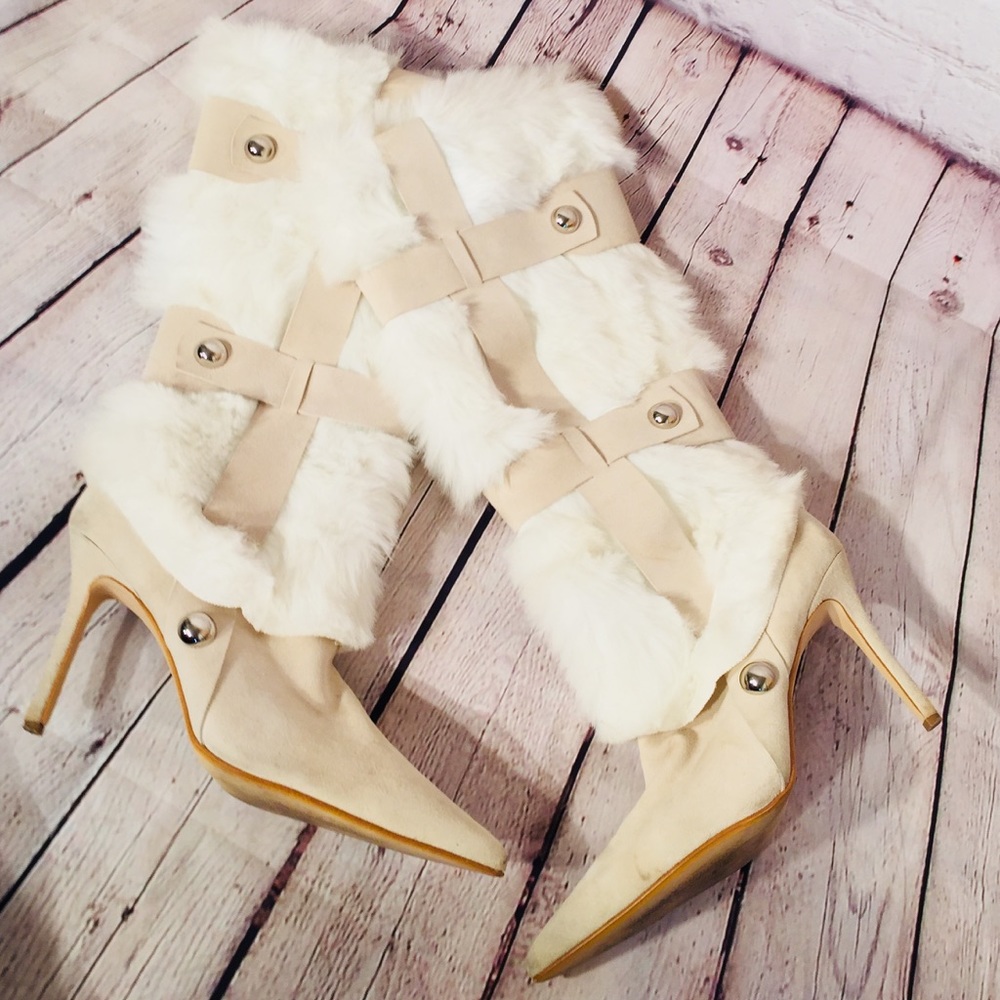 Colin Stuart Faux Fur and Leather Boots